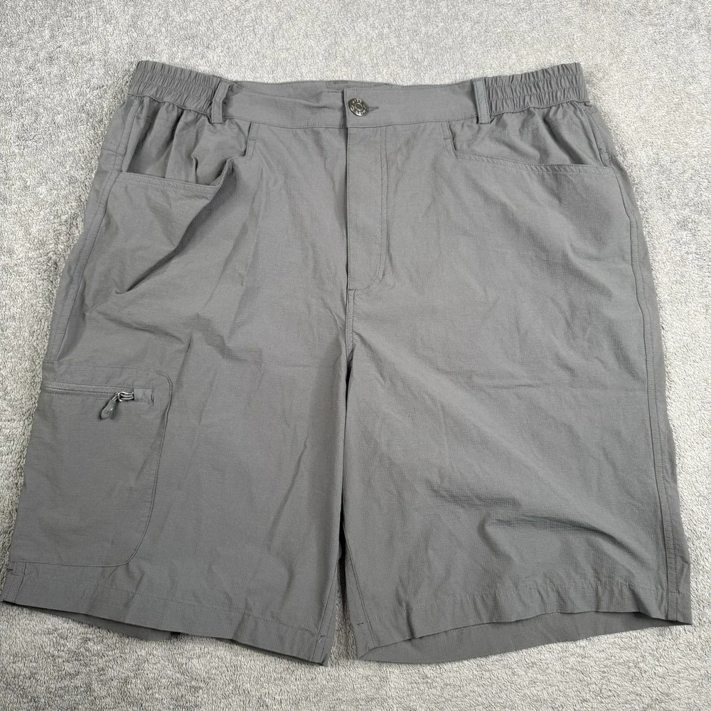 MIER Flex Waist Stretch‎ Nylon Cargo Shorts. Gray, Men's Size 38 Fishing Hiking*